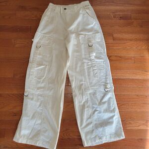 NWT Rachel Paige Women's Medium White Cargo Pants